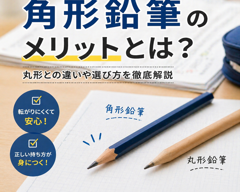 鉛筆は「丸形」より「角形」がおすすめ！先生が教える3つの理由