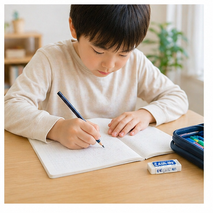 勉強する男の子