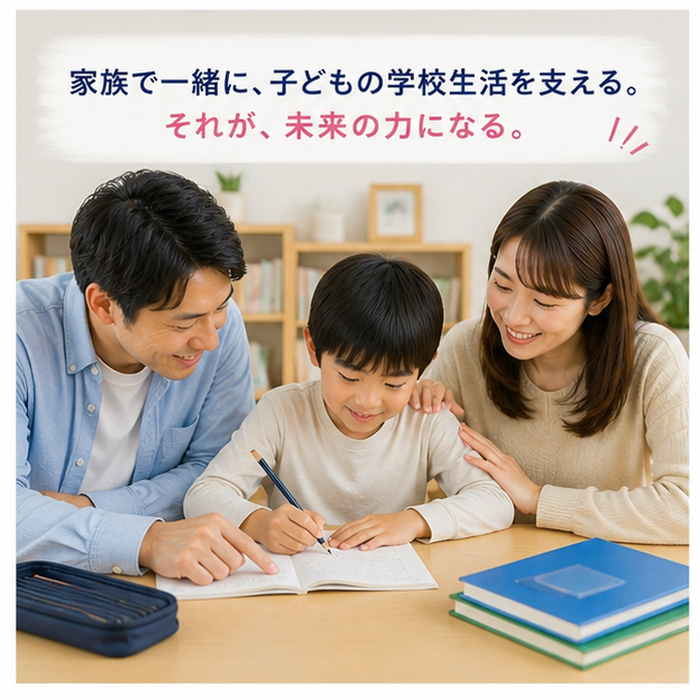 家族で一緒に子どもの勉強をサポート