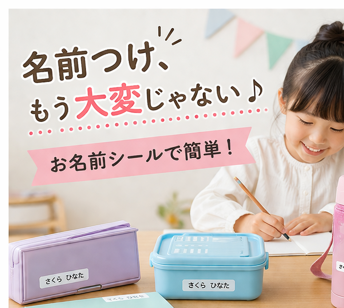 入学準備に絶対買って！サイズ違い名前シールが神すぎた話