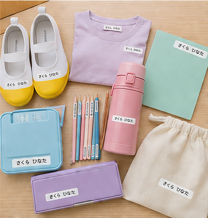 上履き・洋服・文房具への名前つけ