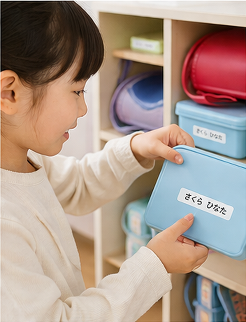 子どもが自分でロッカーを整理
