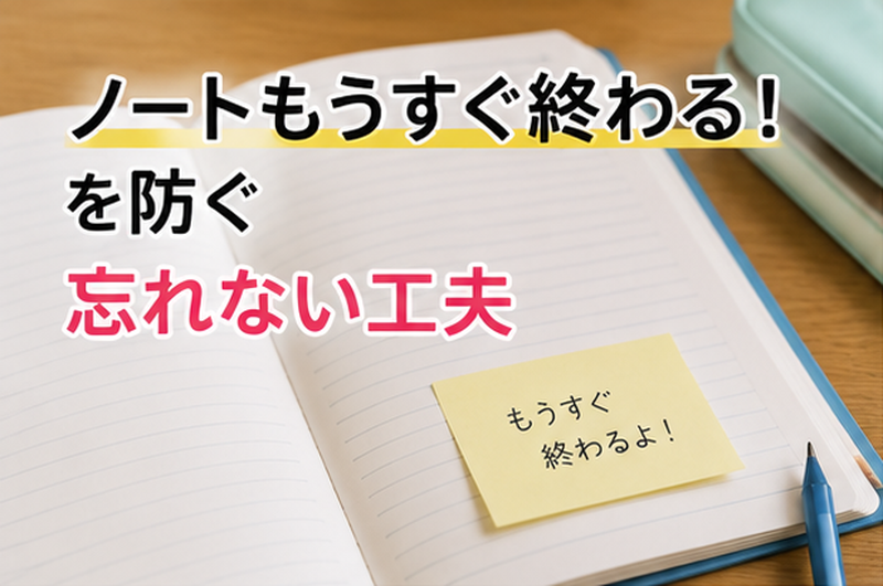 「ノートがもうない！」を朝に防ぐ。残量チェックの賢いアイデア2選