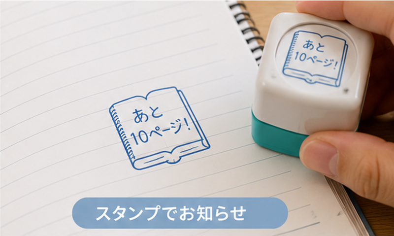 スタンプでお知らせ