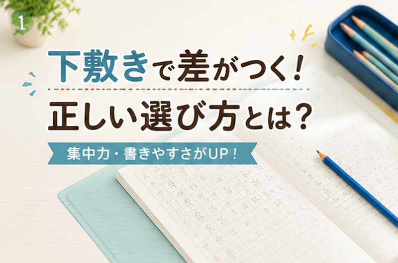 下敷きはケチらないで！良い下敷きが子どもの「書く楽しさ」を変える