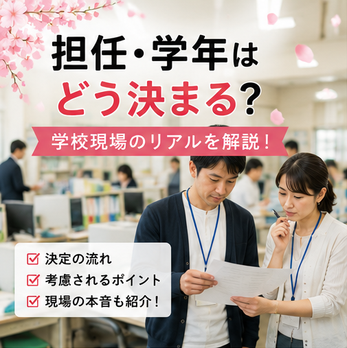 担任する学年って、どうやって決まるの？先生たちの希望と校長の判断